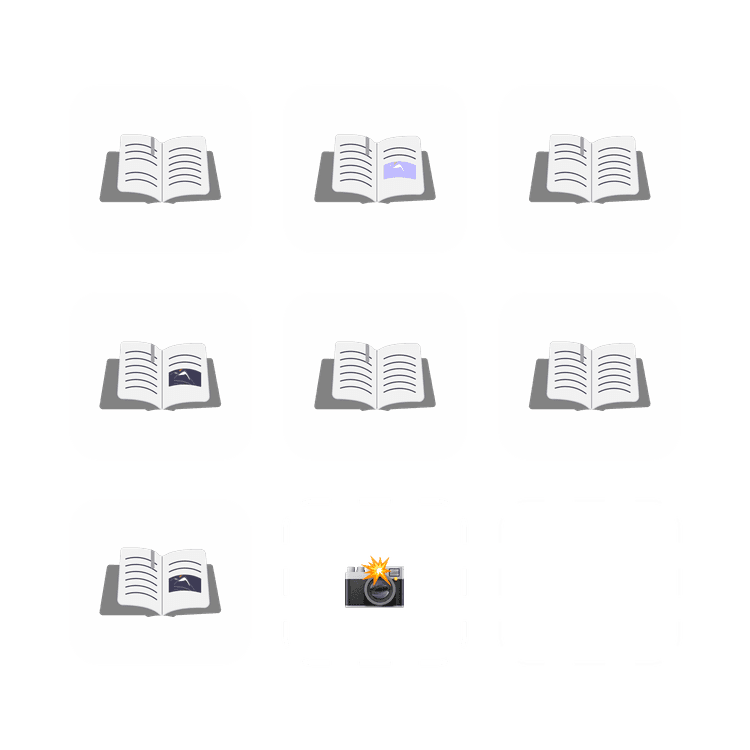 illustration of taking a grid of photos